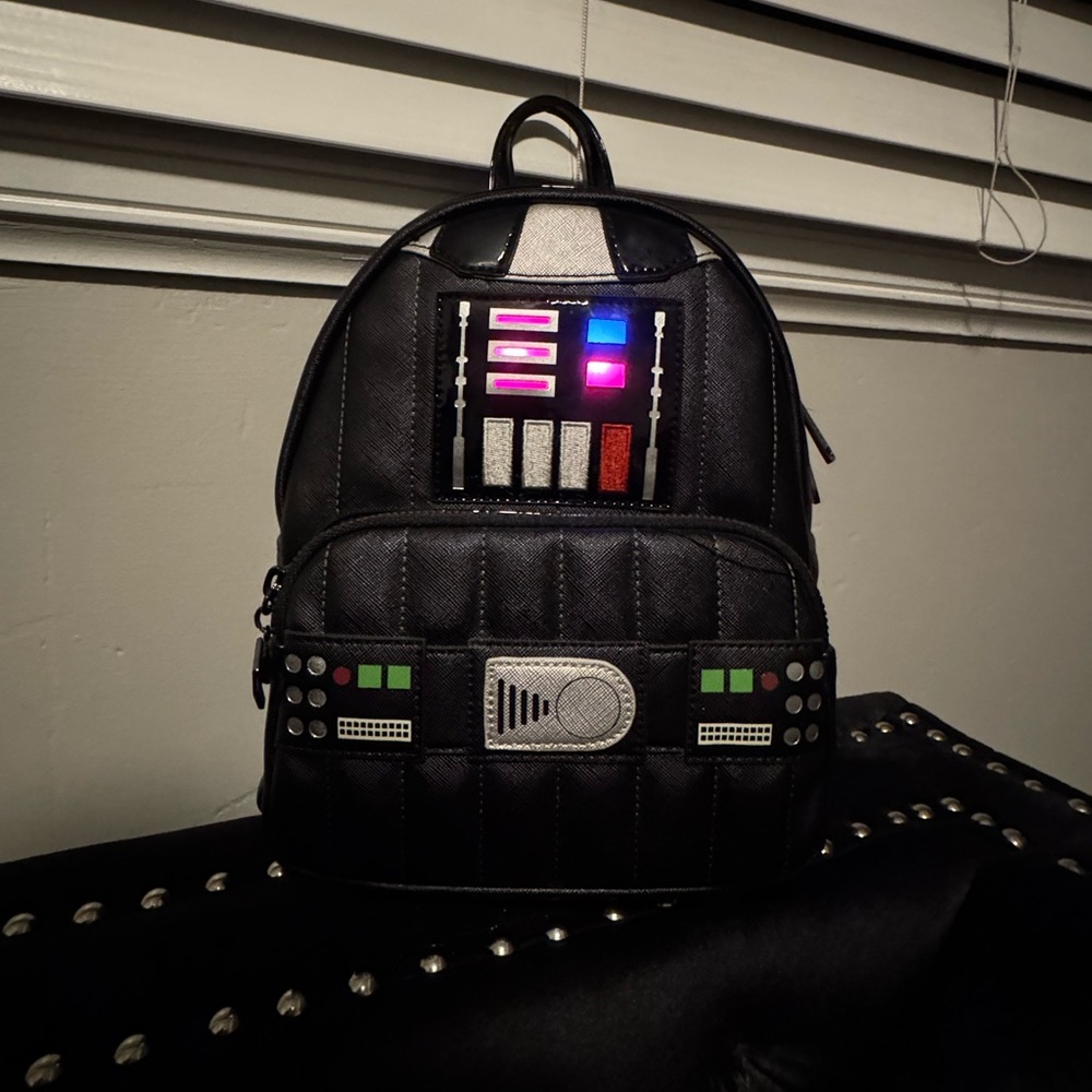 Black Backpack with Colorful Accents